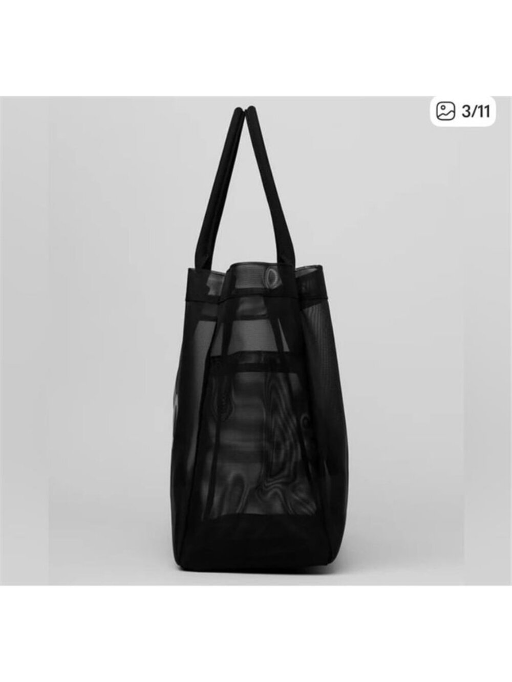 Alo Black Mesh Bucket Cross Body Bag NEW - Picture 5 of 13